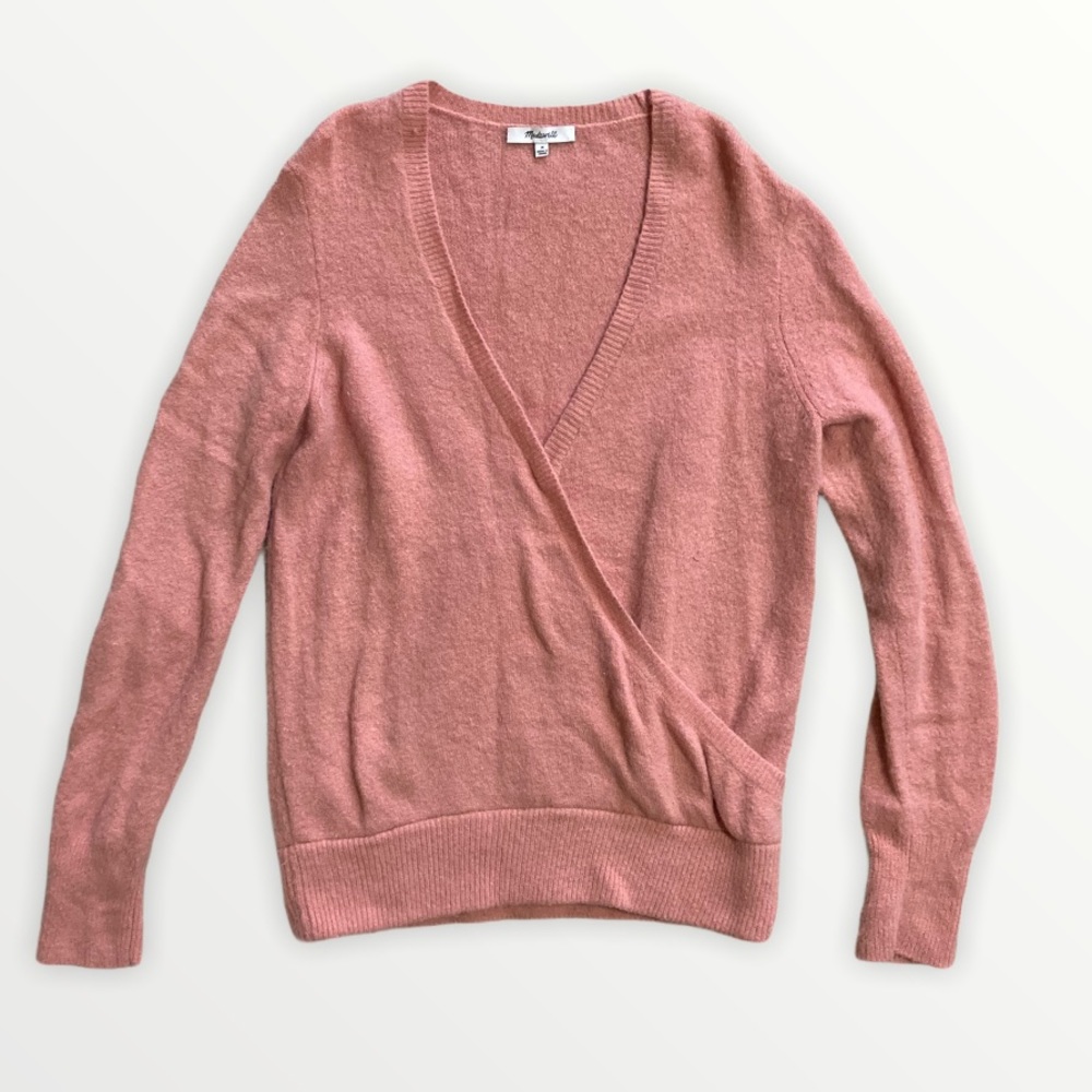 Madewell V-Neck Wrap Sweater - Picture 2 of 10